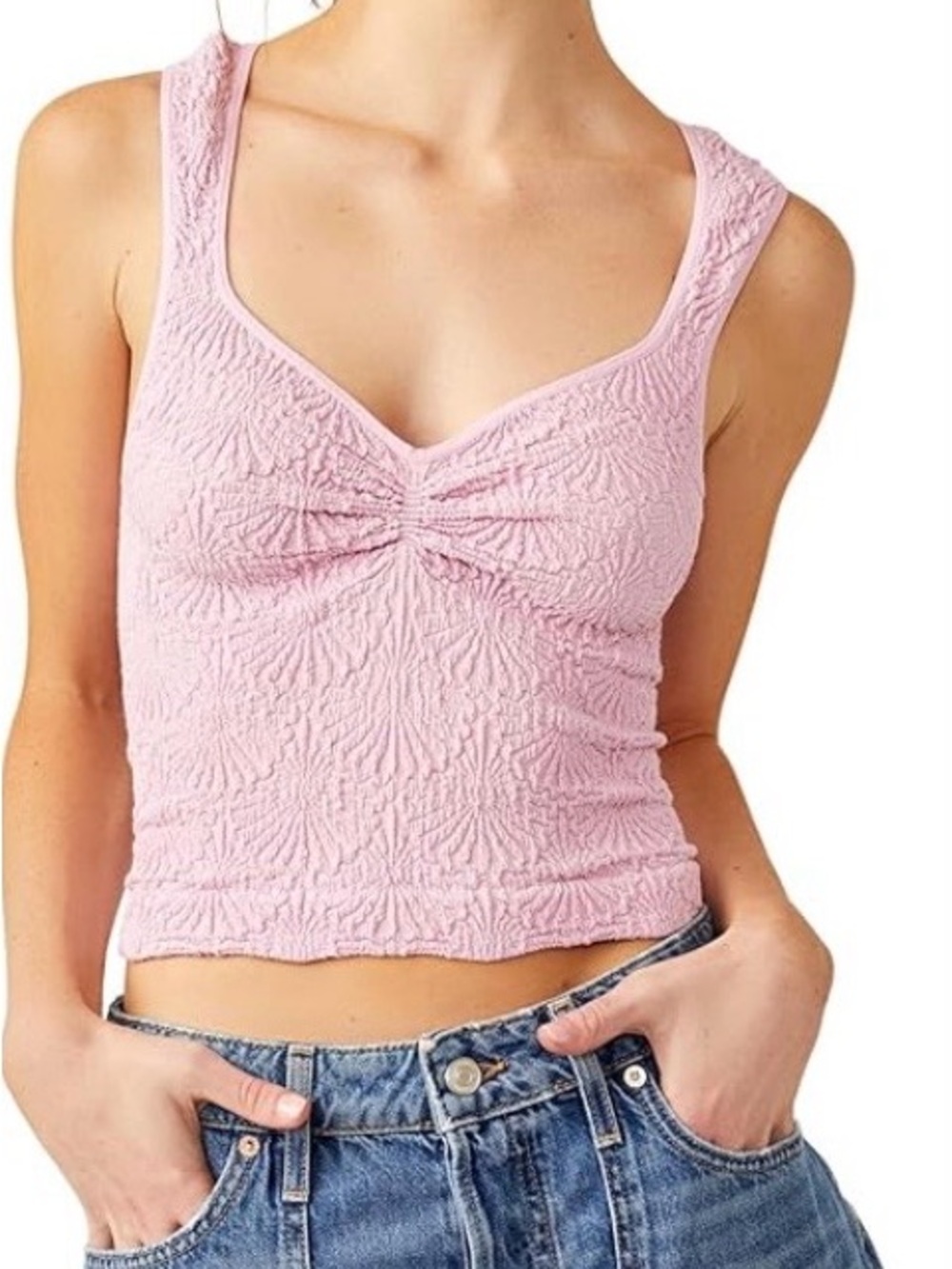 Free People Love Letter Sweetheart Cami Pink